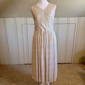 Anthropologie Ivy + Blu Silver Sleeveless Dress